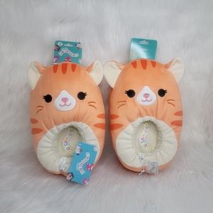 Squishmallows Gigi the cat plush slippers.